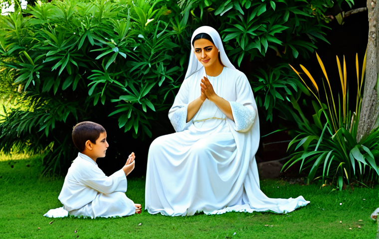 Umay, the Mother Goddess**

"A beautiful depiction of Umay, the Turkish mother goddess of fertility and protection, fully clothed in modest, flowing robes, surrounded by lush greenery and children playing, soft lighting, serene atmosphere, appropriate attire, safe for work, perfect anatomy, correct proportions, natural pose, well-formed hands, proper finger count, natural body proportions, high quality, professional illustration, family-friendly."

**