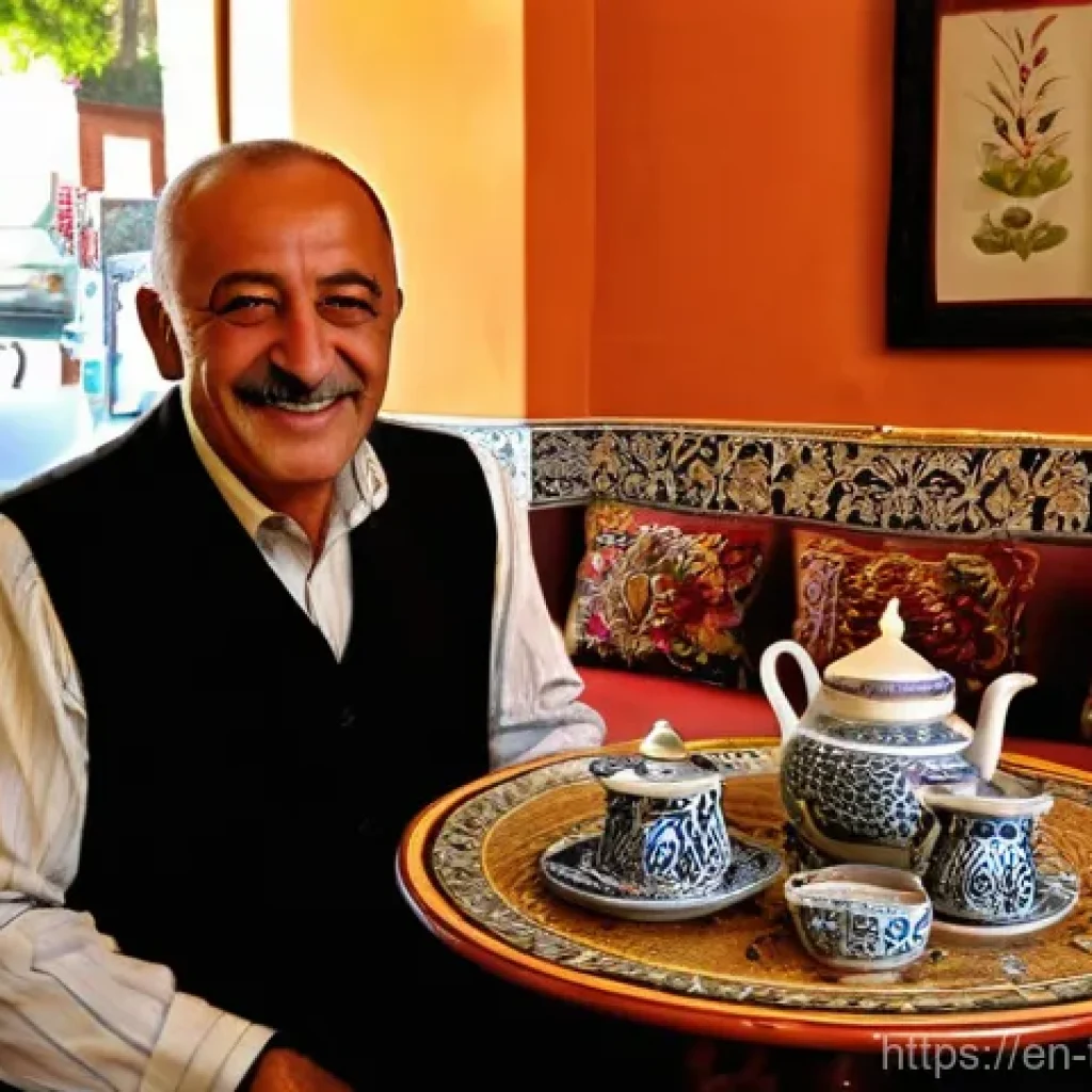 튀르키예 종교적 관습 이해하기 - **Image Prompt: "Turkish Tea Hospitality"**
    A visually stunning, high-resolution photograph capt...