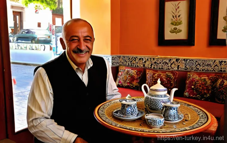 튀르키예 종교적 관습 이해하기 - **Image Prompt: "Turkish Tea Hospitality"**
    A visually stunning, high-resolution photograph capt...