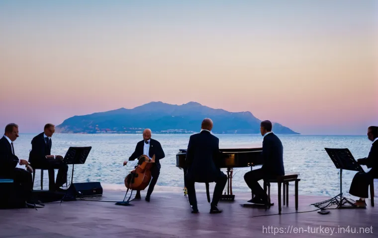 튀르키예 재즈 페스티벌 일정 - **"An enchanting evening scene at the Istanbul Jazz Festival. A diverse and elegantly dressed crowd,... 튀르키예 재즈 페스티벌 일정 - **"An enchanting evening scene at the Istanbul Jazz Festival. A diverse and elegantly dressed crowd,...