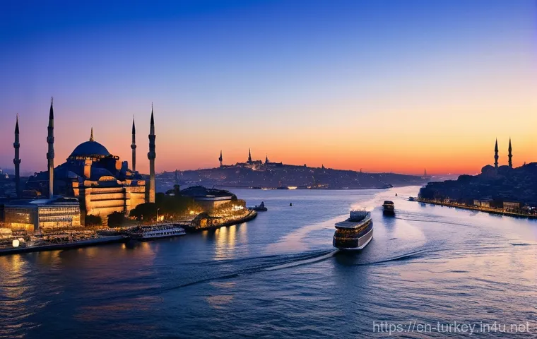 튀르키예 중동과 유럽의 교차점 - Image Prompt 1: Istanbul's Geopolitical Crossroads at Dawn**